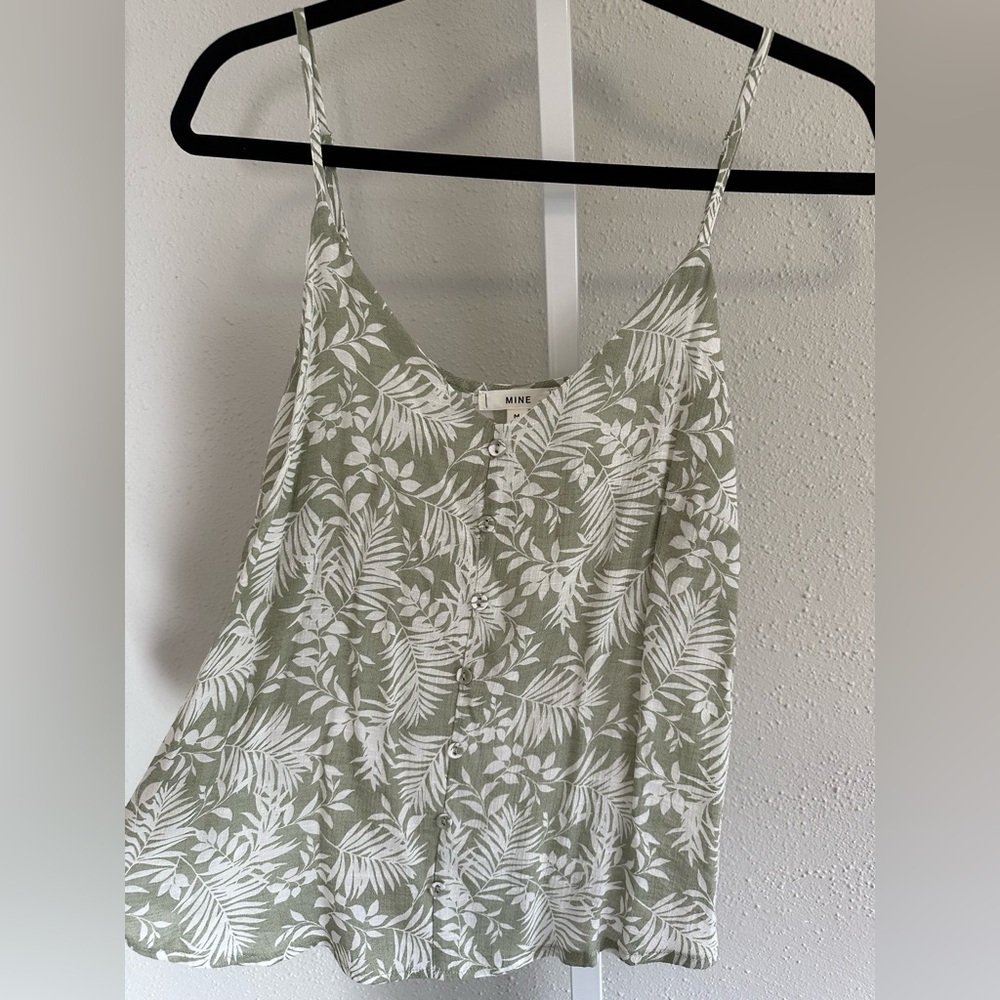 NWT Anthropologie Mine size fern leaf medium camisole tank top